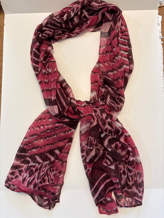 Maroon Print Scarf