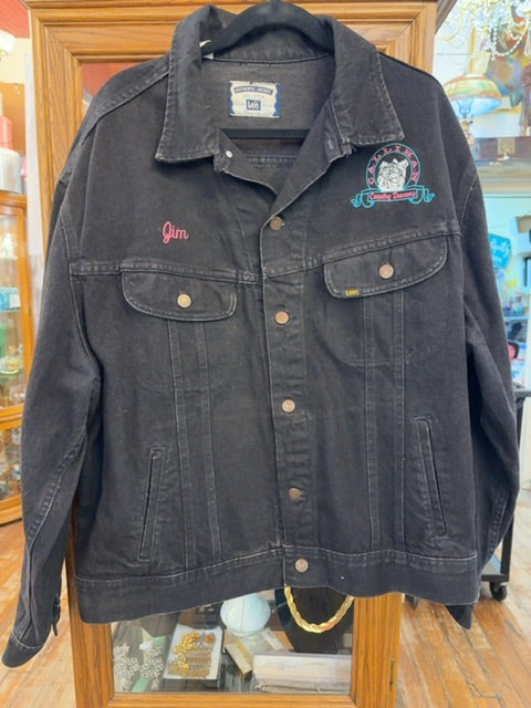 Vintage 80s Black Denim Jacket