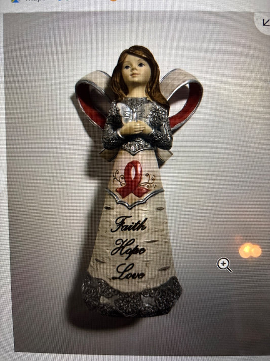 GSK - EBAY Red Ribbon Figurine Faith Hope Love