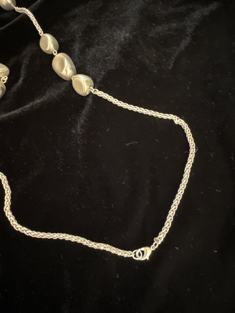 Honora BIWA Baroqua Silver Necklace set