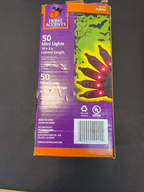 50 mini purple lights 10 ft 2 in