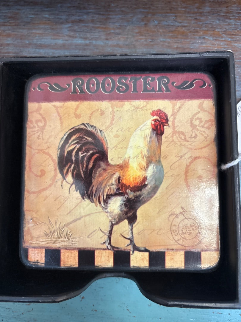 AV46 Rooster Coasters Set of 6