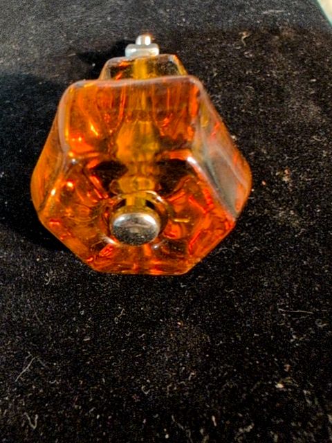 Amber Glass Furniture Knob
