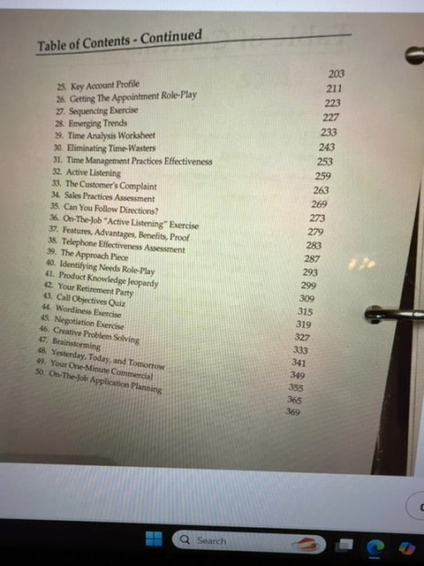 50 Fifty Activities for Sales Training Phillip Faris 1993