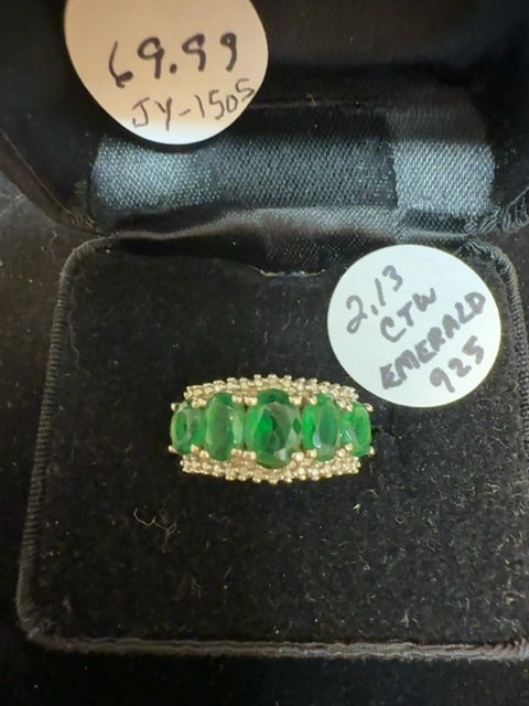 Sterling Emerald Ring
