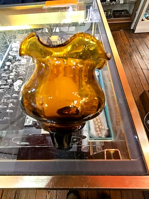 Amber Votive Candle Holder