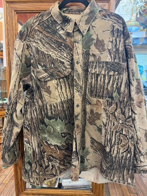 Vintage 90s Camo Button Up