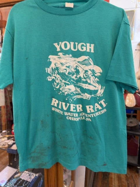 Vintage 80s Distressed River Rat, Large