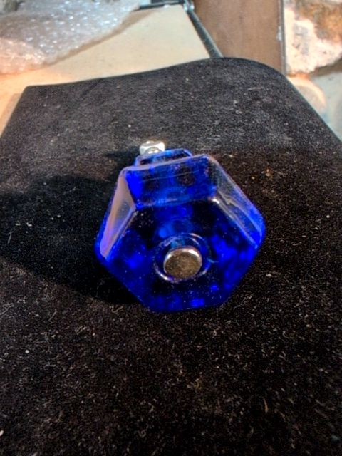 Cobalt Blue Glass Furniture Knob