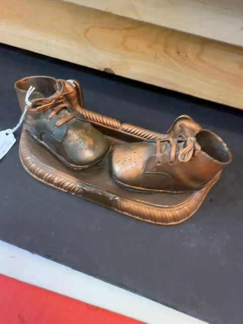 Bronzed baby shoes