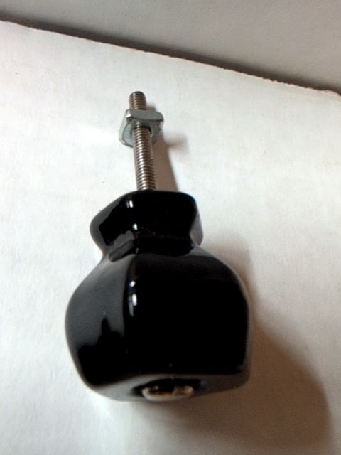 New Black Glass Furniture Knob