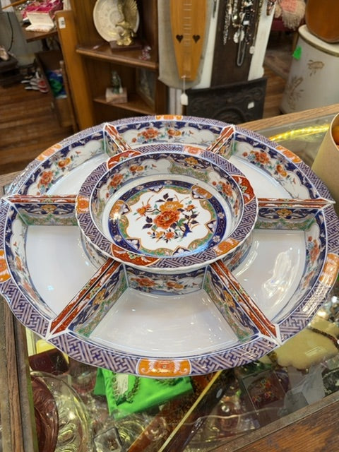Imari porcelain lazy susan