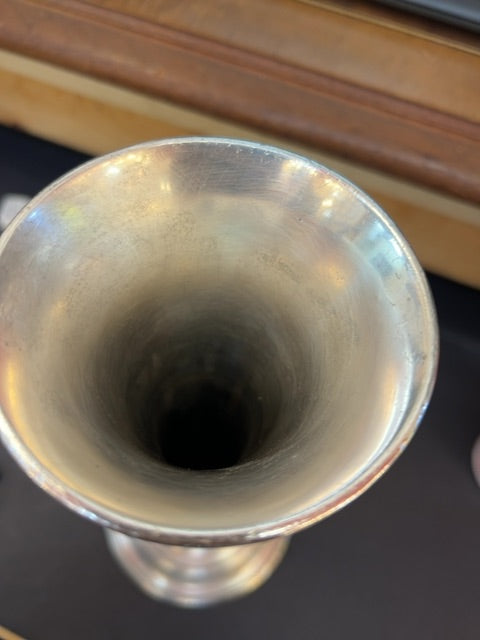 Silver plated vase