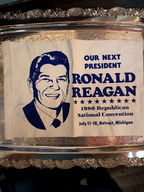 1980 Republican national convention Ronald Reagan pennant
