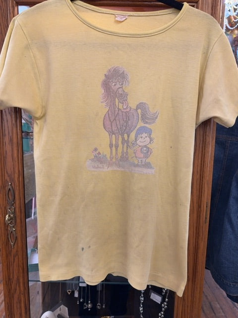 Vintage 70s Horse Girl Shirt