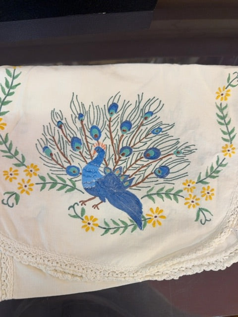Vintage hand painted table setting
