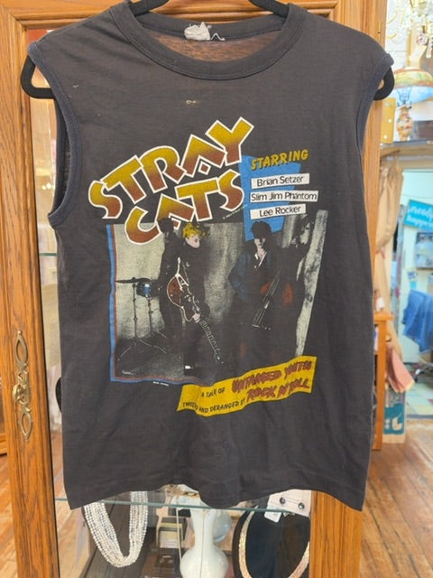 Vintage 80s Stray Cats Concert Shirt