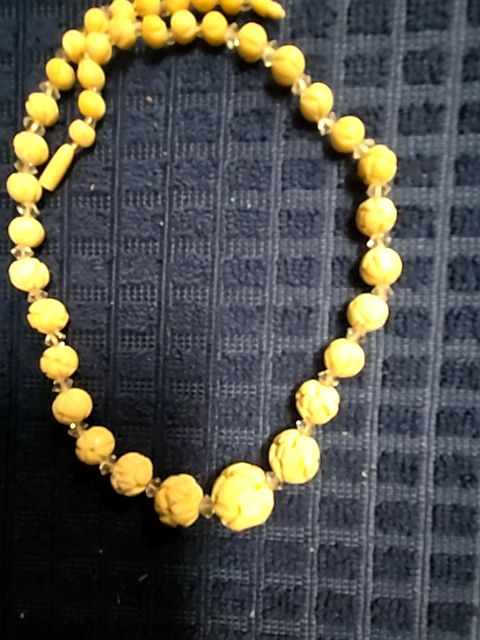 Bovine bone necklace