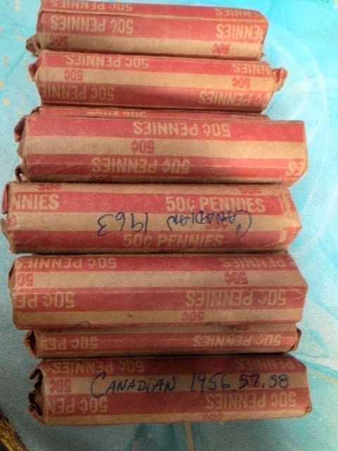 Canadian mixed copper cents