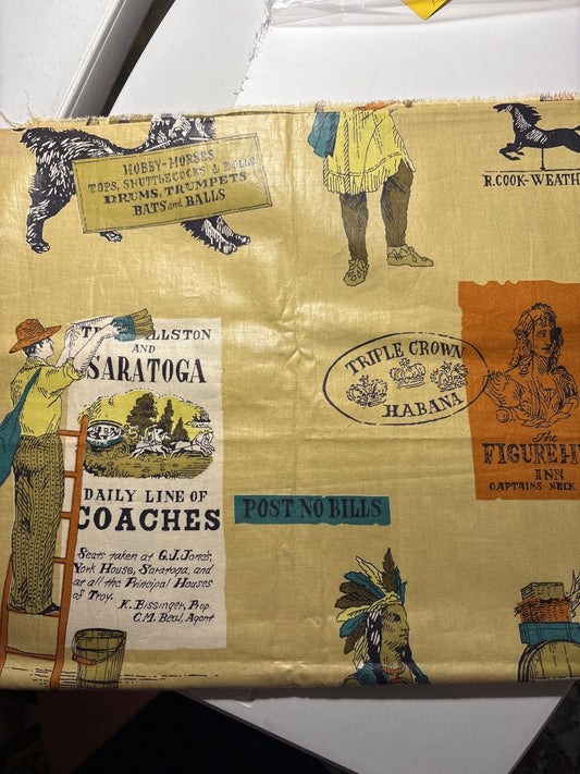 GSK Fabric Remnant 60s-70s, 36" wide x 58"long