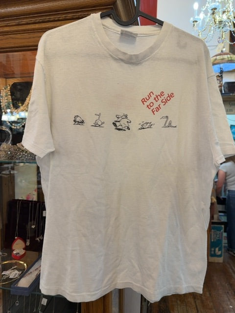 Vintage 80s “The Far Side” Marathon Shirt, Medium/Large