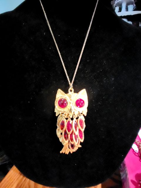 Vintage owl necklace