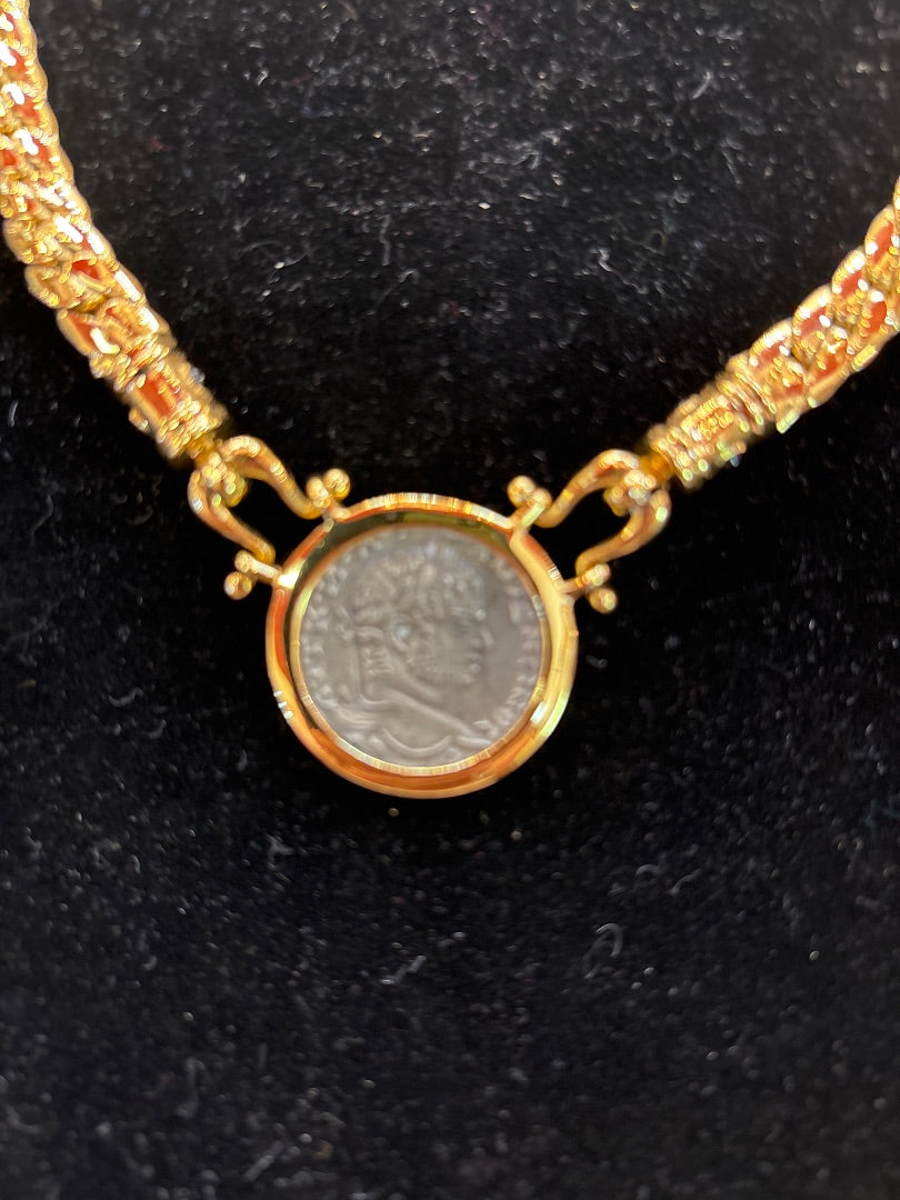 Roman Coin Collar Carolee Necklace