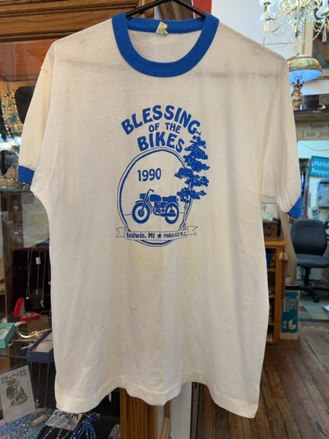 Vintage 90s Biker Shirt, X Large