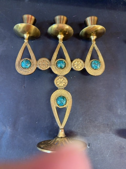 Brass candle sticks (2)