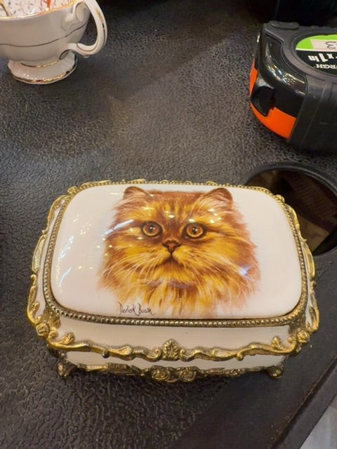 Cat trinket/music box