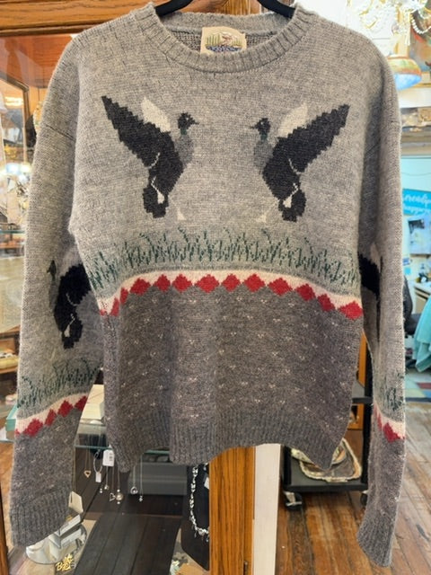 Vintage 80s Duck Knit Sweater