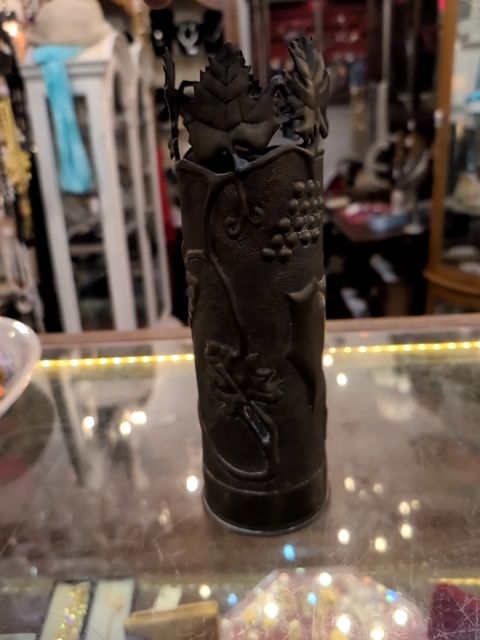 Large trench art vase