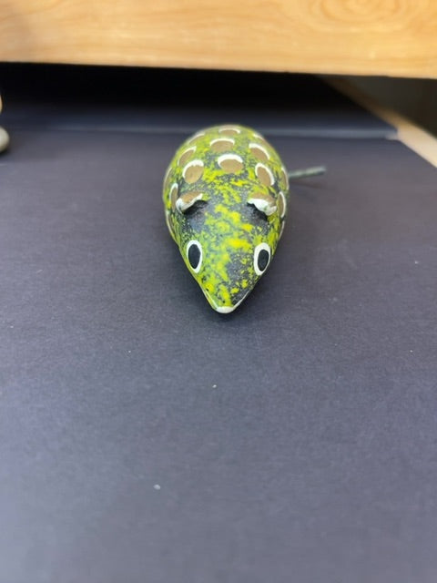 Hand made Green mouse with spots