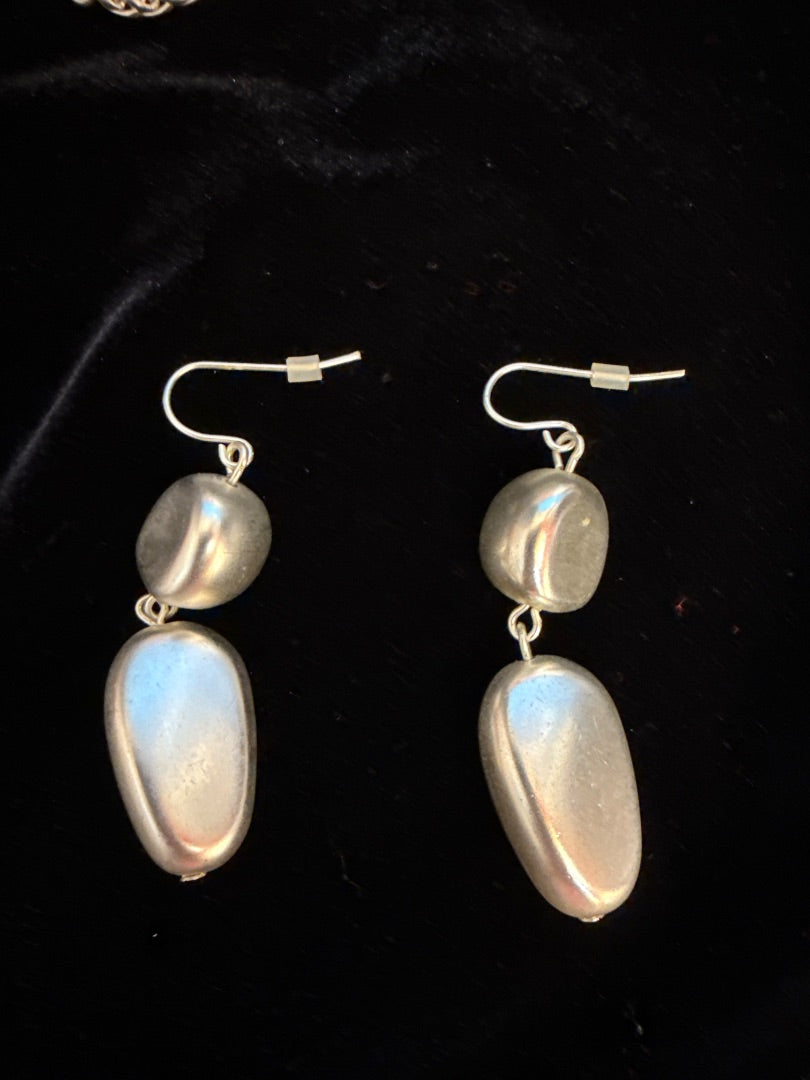 Honora BIWA Baroqua Silver Necklace set