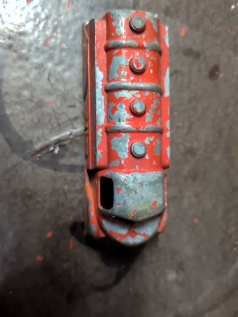 Vintage red fire truck as is