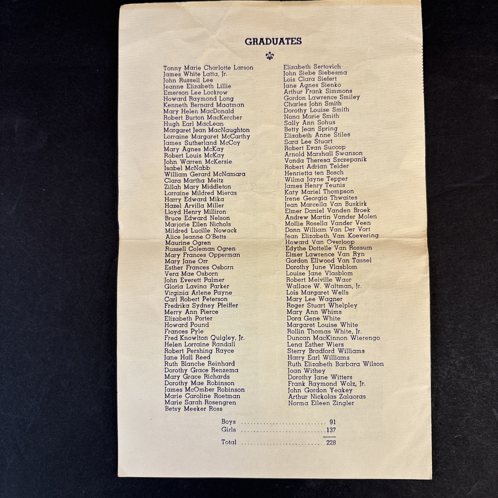 1938 Graduation Program Central High School Grand Rapids Michigan brochure