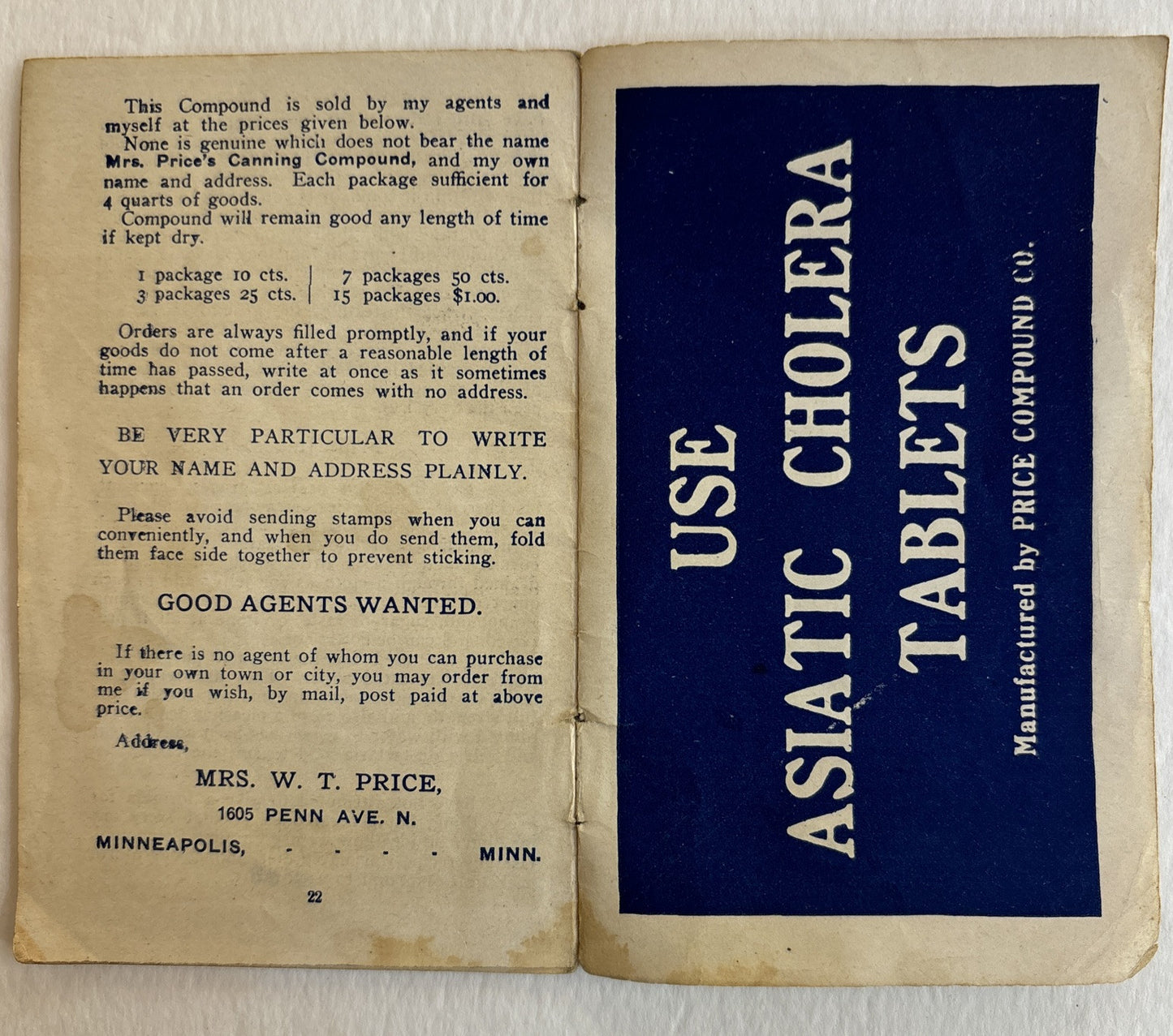 Lot of 3 Mrs Price's Complete Directions for Canning Advertising Booklets 1920s