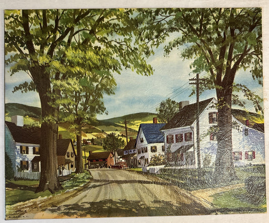 Rogers Peaceful Village 105 H Print Litho Artwork 8"x10"