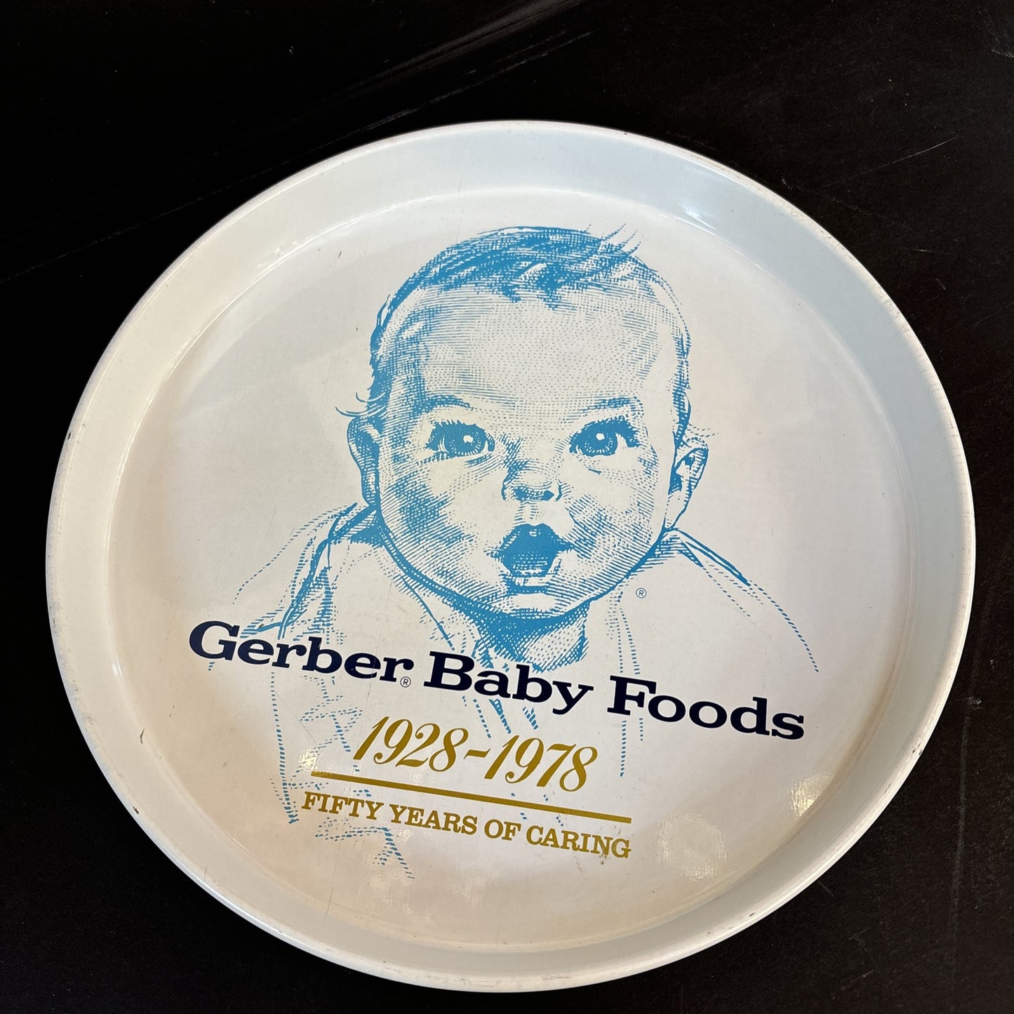 GERBER Baby Food 50TH Anniversary Metal Round Tray 1928 - 1978