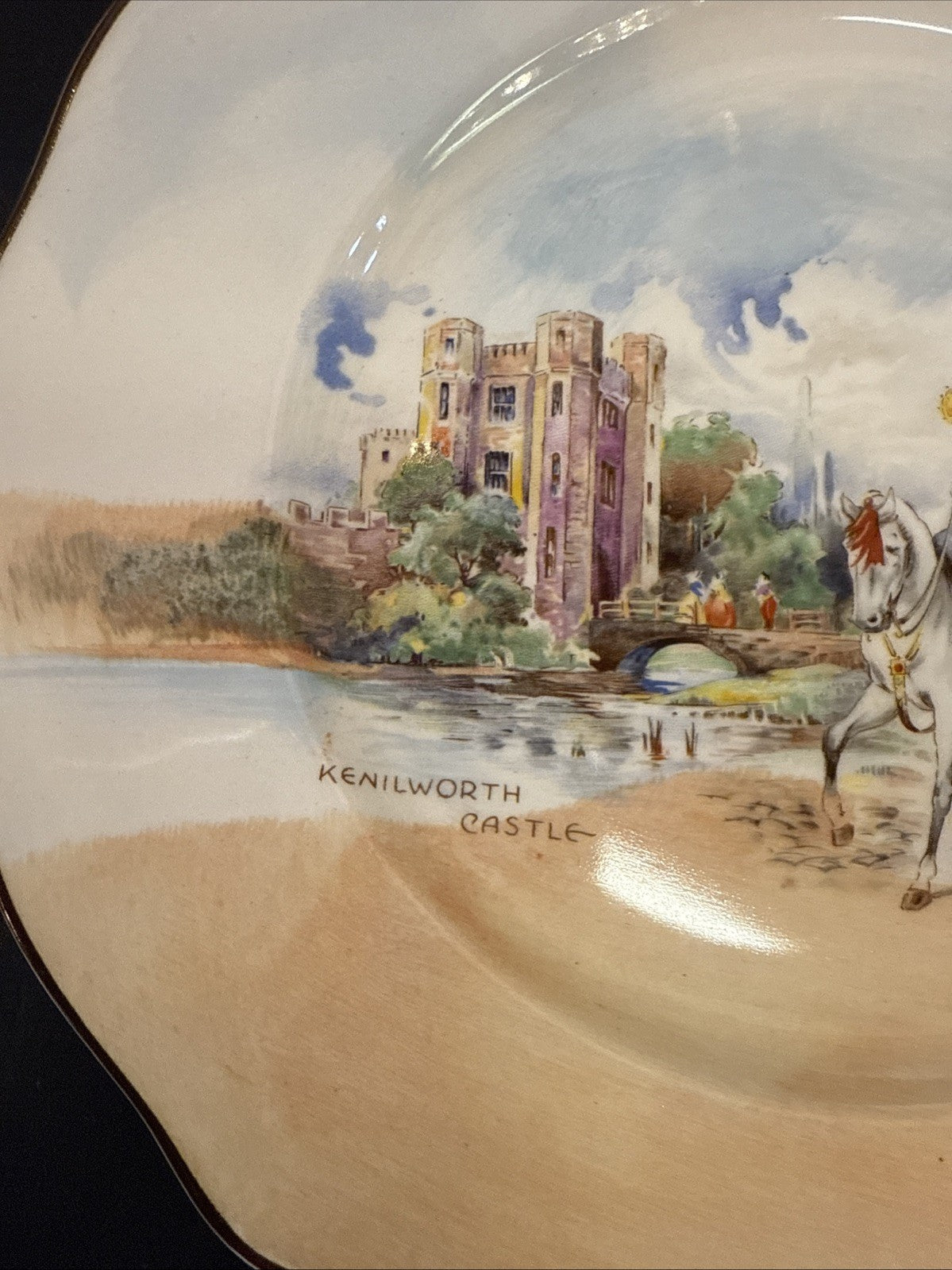 Set of 3 Haddon Hall plate historic England Royal Doulton Chelsea Hospital +