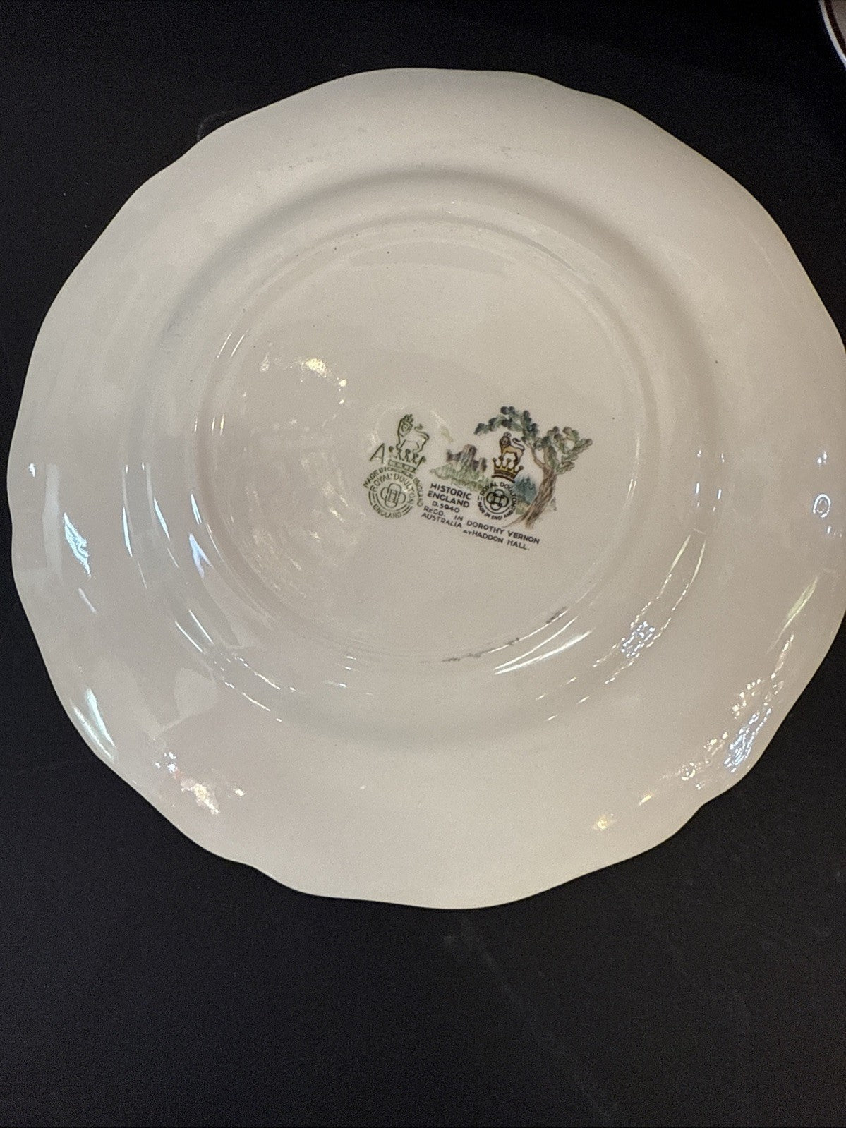 Set of 3 Haddon Hall plate historic England Royal Doulton Chelsea Hospital +
