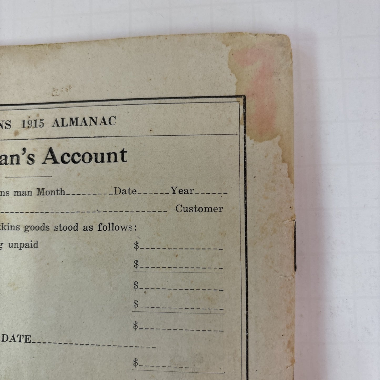 1868 - 1915 Watkins Almanac Home Doctor and Cookbook Great Ephemera
